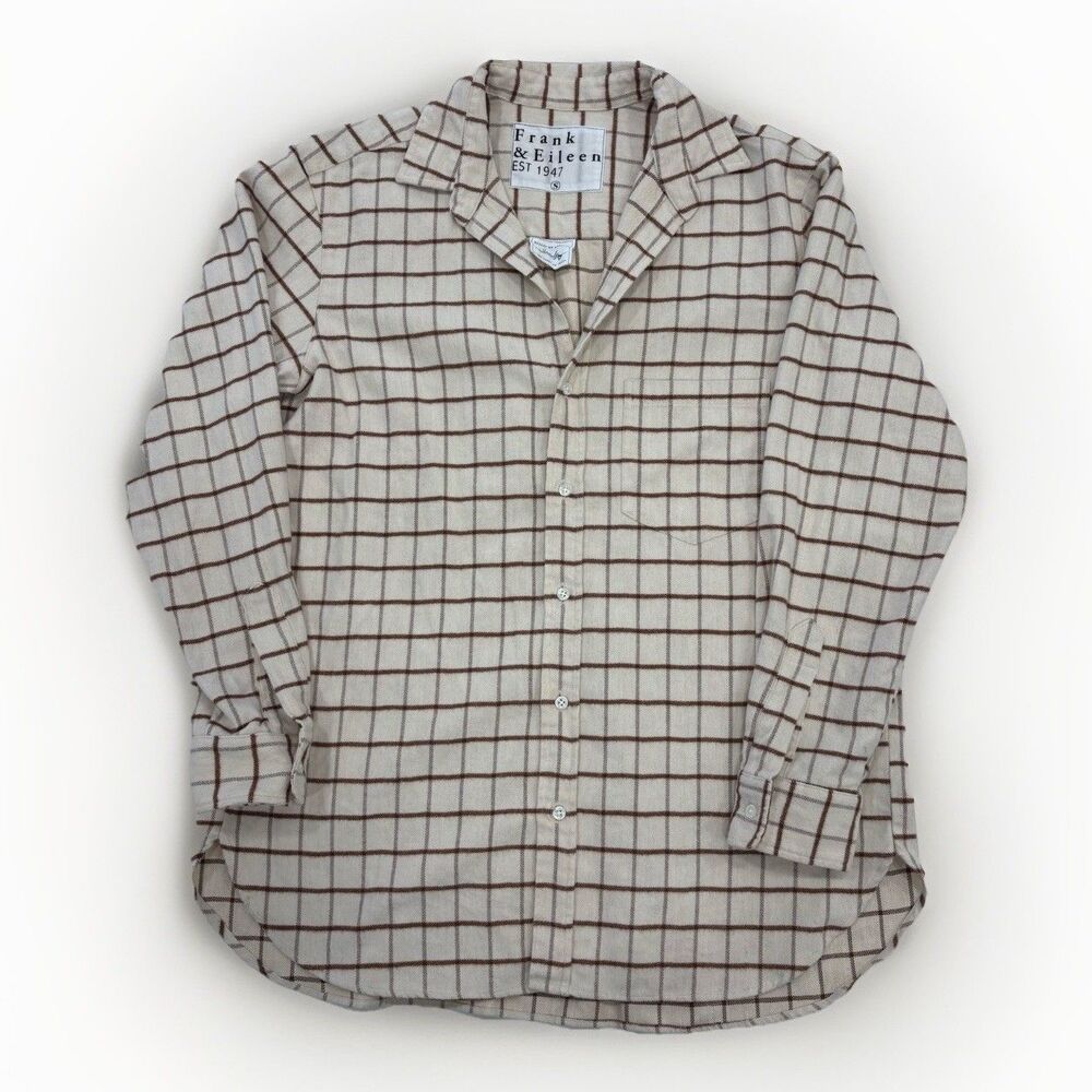 Frank And Eileen Button Down Shirt Womens Size Small Barry Flannel Plaid Joedy